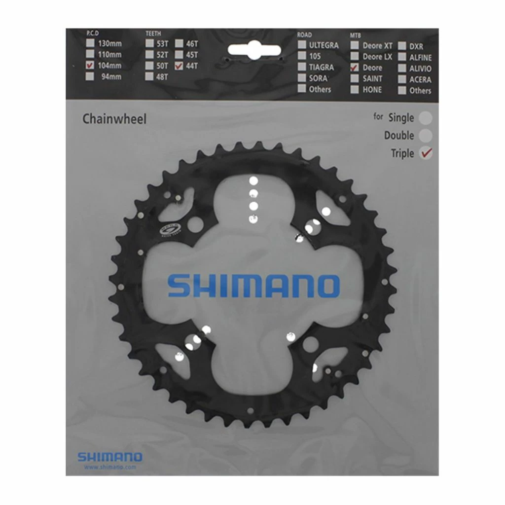 SHIMANO Plateau 44D Deore FC-M530 Noir 3 SHIMANO Plateau 44D Deore FC-M530 Noir